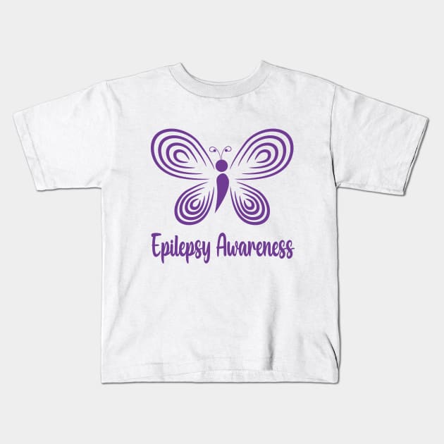 Epilepsy awareness Kids T-Shirt by RockyDesigns